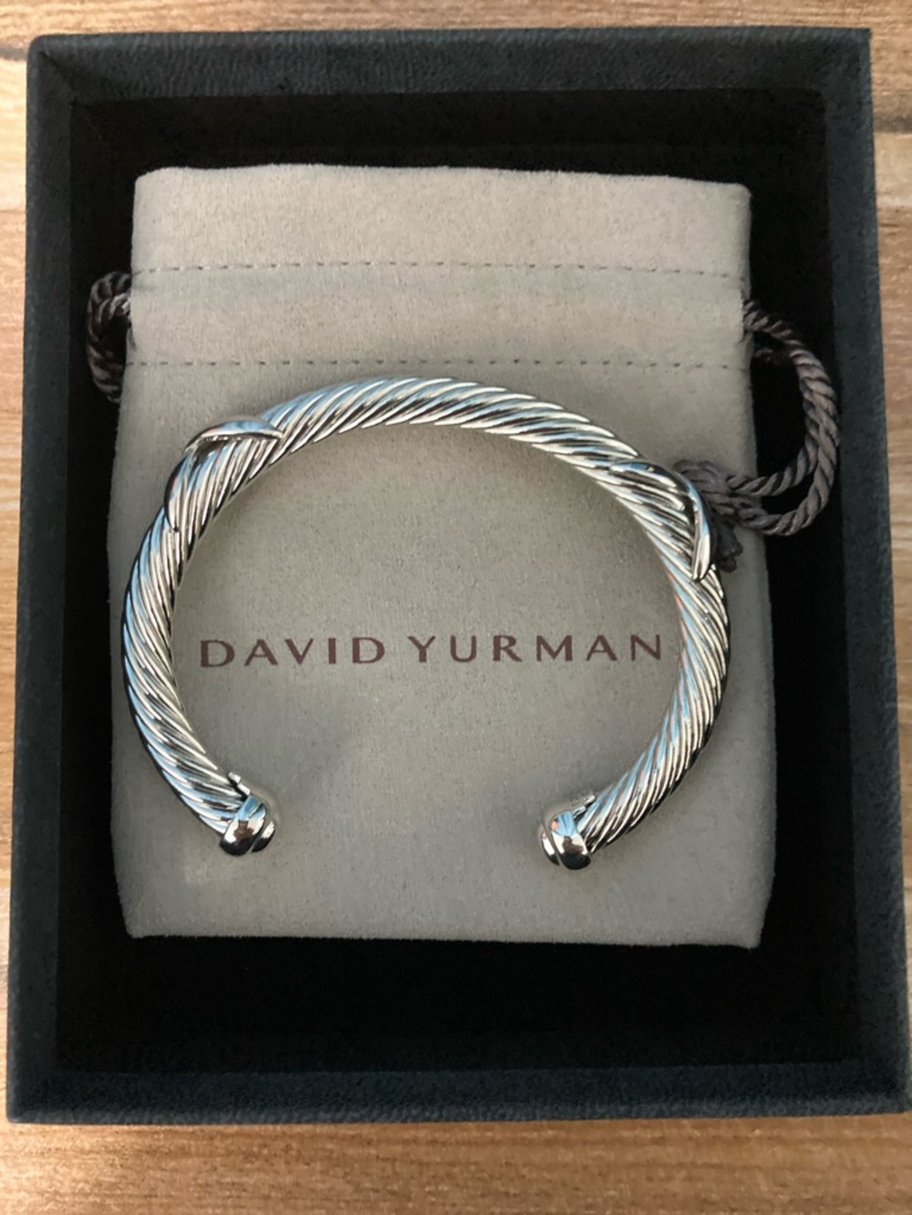 David Yurman Sterling Silver Twisted Cable Cuff Bracelet